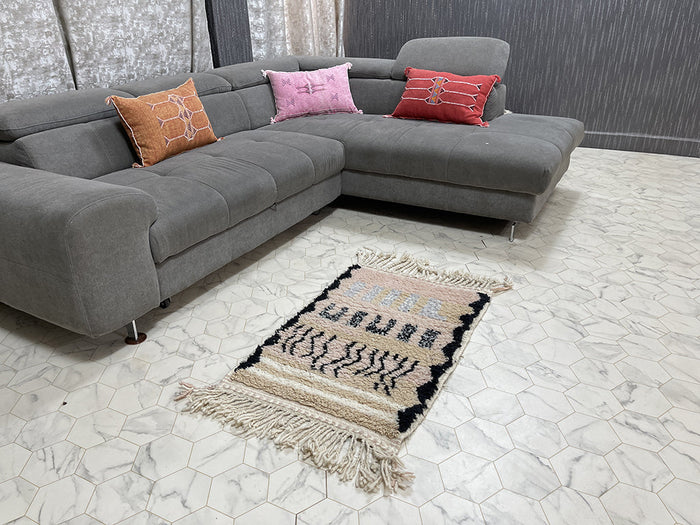 Beloved Berber Treasures XIII Rug by Bazarugs — Authentic Beni Ourain Rug, 2x3 ft