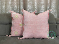 Pink moroccan silk Pillows