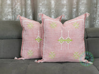 Pink moroccan silk Pillows