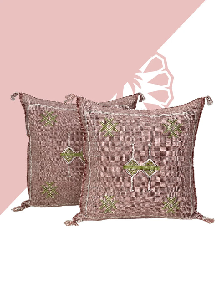 Pink moroccan silk Pillows