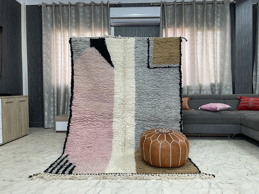 pink Custom moroccan rug