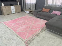 pink Custom moroccan rug