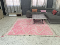 pink Custom moroccan rug