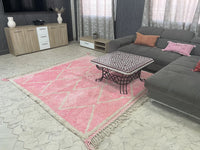 pink Custom moroccan rug