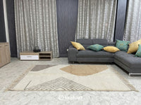 Custom Beni Ourain Rug - Made to Order Moroccan Wool Rug in Cream & Grey