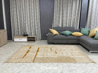 Custom Beni Ourain Rug - Handwoven Moroccan Wool Rug in Cream & Desert Sun