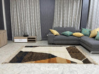 Custom Beni Ourain Rug - Handwoven Moroccan Wool Rug in Cream, Toffee & Camel